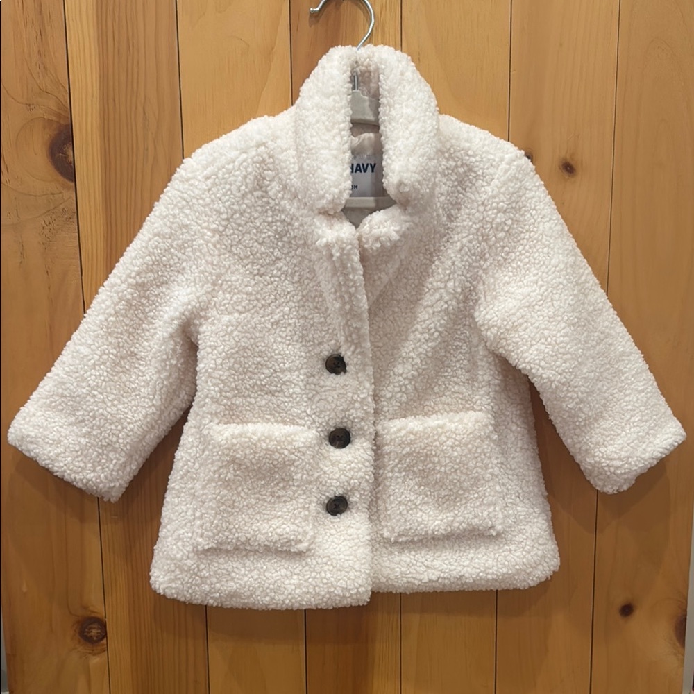 Old Navy White Pea Coat Classic Winter Style